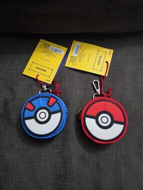 Pokémon Poké Ball Coin Pouch Set - Red & Blue